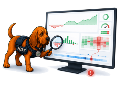 TradeHound trading day review workflow illustration