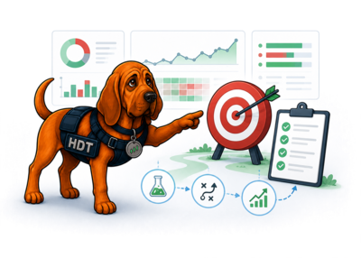 TradeHound informed adjustment workflow illustration